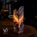 Razzberry Rosa Onyx Lamp (Live Edge Table Lamp #2) - Desk