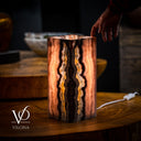 Razzberry Rosa Onyx Lamp (Table Lamp #4) - Desk Lamp