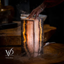 Razzberry Rosa Onyx Lamp (Table Lamp #8) - Desk Lamp