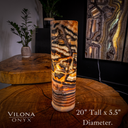 Sahara Onyx Cylinder Table Lamp #25 - Desk Lamp