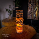 Sahara Onyx Cylinder Table Lamp #27 - Desk Lamp