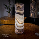 Sahara Onyx Cylinder Table Lamp #28 - Desk Lamp