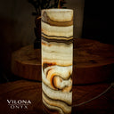 Sahara Onyx Cylinder Table Lamp #30 - Desk Lamp