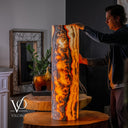 Sahara Onyx Floor Lamp (Cylinder #1) - Desk Lamp