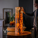 Sahara Onyx Floor Lamp (Cylinder #1) - Desk Lamp