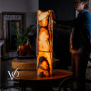 Sahara Onyx Floor Lamp (Cylinder #2) - Desk Lamp