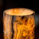 Sahara Onyx Lamp (Cylinder Table Lamp #11) - Desk Lamp