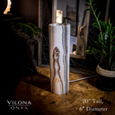 Sahara Onyx Cylinder Table Lamp (Medium) #15 - Desk Lamp