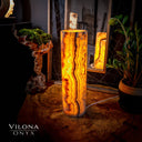 Sahara Onyx Cylinder Table Lamp (Medium) #16 - Desk Lamp