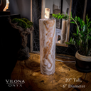 Sahara Onyx Cylinder Table Lamp (Medium) #17 - Desk Lamp