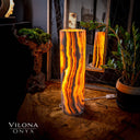 Sahara Onyx Cylinder Table Lamp (Medium) #17 - Desk Lamp