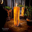 Sahara Onyx Cylinder Table Lamp (Medium) #17 - Desk Lamp