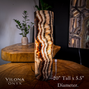 Sahara Onyx Cylinder Table Lamp #24 - Desk Lamp