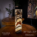 Sahara Onyx Cylinder Table Lamp #26 - Desk Lamp