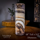 Sahara Onyx Cylinder Table Lamp #28 - Desk Lamp