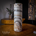 Sahara Onyx Cylinder Table Lamp #28 - Desk Lamp