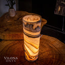Sahara Onyx Cylinder Table Lamp #28 - Desk Lamp
