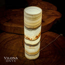 Sahara Onyx Cylinder Table Lamp #31 - Desk Lamp