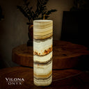 Sahara Onyx Cylinder Table Lamp #31 - Desk Lamp