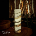 Sahara Onyx Cylinder Table Lamp #33 - Desk Lamp