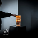 Sahara Onyx Lamp (Cylinder Table Lamp #44) - Desk Lamp