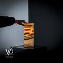 Sahara Onyx Lamp (Cylinder Table Lamp #45) - Desk Lamp