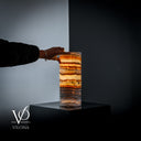 Sahara Onyx Lamp (Cylinder Table Lamp #47) - Desk Lamp