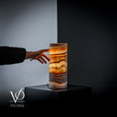 Sahara Onyx Lamp (Cylinder Table Lamp #50) - Desk Lamp