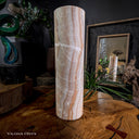 Sahara Onyx Cylinder Table Lamp #6 - Desk Lamp