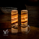 Sahara Onyx Lamp (Cylinder Table Lamp Pair #40) - Desk Lamp