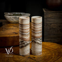 Sahara Onyx Lamp (Cylinder Table Lamp Pair #40) - Desk Lamp