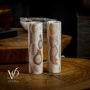 Sahara Onyx Lamp (Cylinder Table Lamp Pair #41) - Desk Lamp