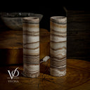 Sahara Onyx Lamp (Cylinder Table Lamp Pair #42) - Desk Lamp