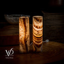 Sahara Onyx Lamp (Cylinder Table Lamp Pair #43) - Desk Lamp