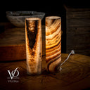 Sahara Onyx Lamp (Cylinder Table Lamp Pair #43) - Desk Lamp