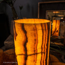 Sahara Onyx Cylinder Table Lamp #4 - Desk Lamp