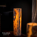 Sahara Onyx Cylinder Table Lamp Pair #1 Desk Lamp