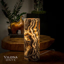 Tangerine Sierra Onyx Crystal Table Lamp #27 - Desk Lamp