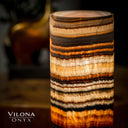 Tangerine Sierra Onyx Crystal Table Lamp #28 - Desk Lamp