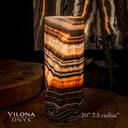 Tangerine Sierra Onyx Crystal Table Lamp #28 - Desk Lamp