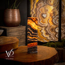 Tangerine Crystal (Onyx Table Lamp #37) - Desk Lamp