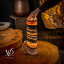 Tangerine Crystal (Onyx Table Lamp #38) - Desk Lamp