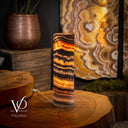 Tangerine Crystal (Onyx Table Lamp #39) - Desk Lamp