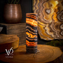 Tangerine Crystal (Onyx Table Lamp #42) - Desk Lamp