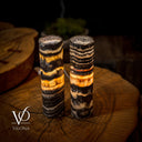 Tangerine Crystal (Onyx Table Lamp Pair #44) - Desk Lamp