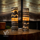 Tangerine Crystal (Onyx Table Lamp Pair #44) - Desk Lamp