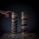 Tangerine Crystal (Onyx Table Lamp Pair #45) - Desk Lamp