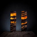 Tangerine Crystal (Onyx Table Lamp Pair #45) - Desk Lamp