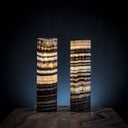 Tangerine Crystal (Onyx Table Lamp Pair #46) - Desk Lamp