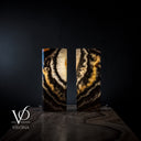 Tangerine Crystal (Onyx Table Lamp Pair #48) - Desk Lamp